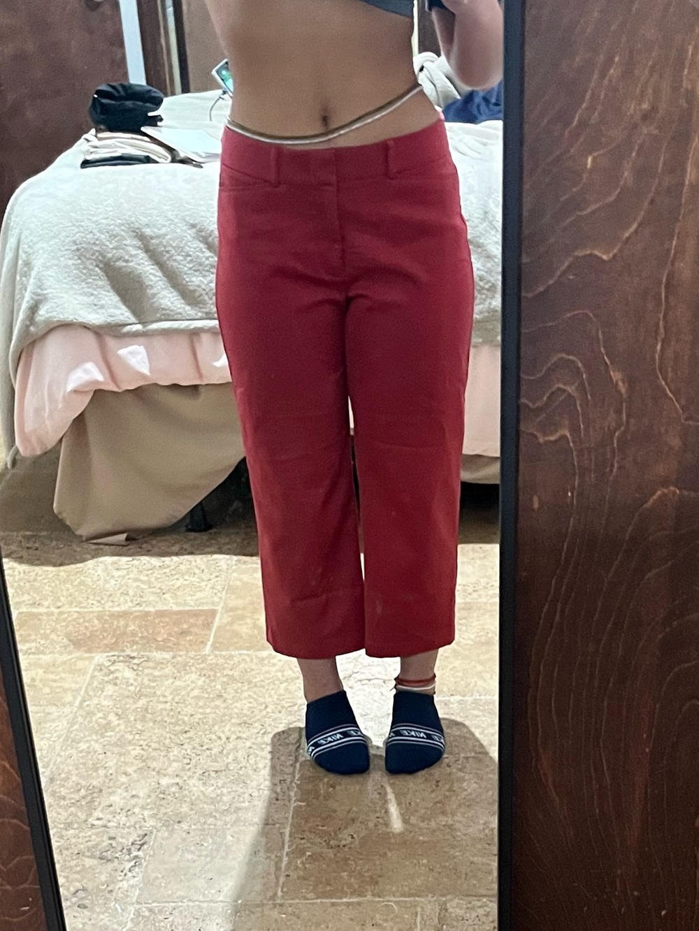 Vintage Y2K Dockers Red Low Rise Capri Pants